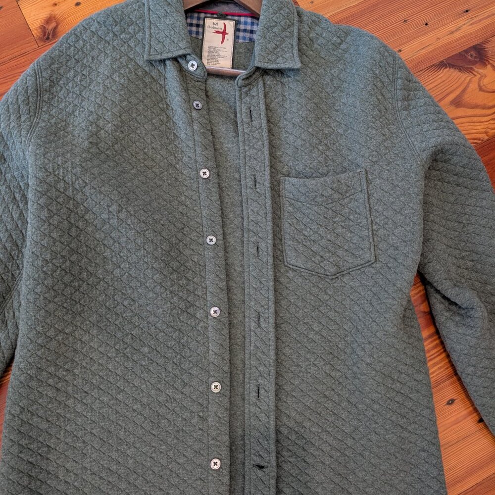Relwen Bubble Knit Shirt (Shale Green Heather) - Picture 2 of 4